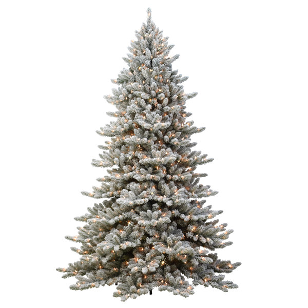PreLit Artificial Flocked Christmas Tree & Reviews Birch Lane